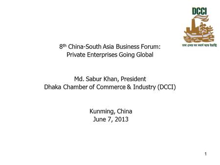 8th China-South Asia Business Forum: Private Enterprises Going Global