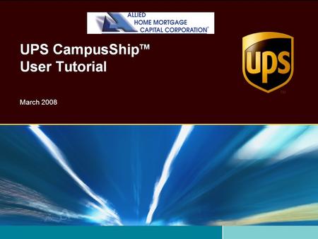 March 2008. 2 UPS - Confidential Contacts Cathy Hammond Sr. Account Mgr. 713-443-9786 Reyes GarciaCustomer Solutions 832-633-0964 Verna MolandesAdministrator.