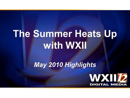 The Summer Heats Up with WXII May 2010 Highlights.