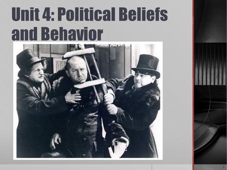 Unit 4: Political Beliefs and Behavior 1. Which of the following do you agree with? Freedom of speech Abortion Gun ownership Justice Individualism Freedom.