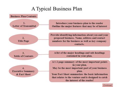 A Typical Business Plan