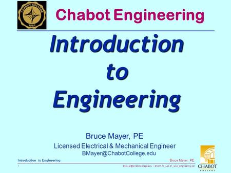 Introduction to Engineering