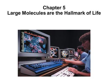 Chapter 5 Large Molecules are the Hallmark of Life.