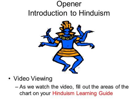 Opener Introduction to Hinduism