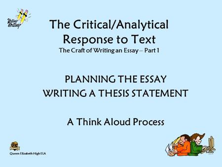 WRITING A THESIS STATEMENT