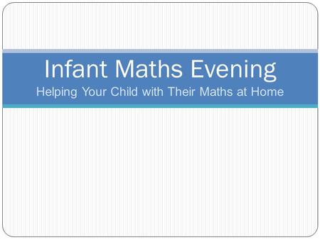 Helping Your Child with Their Maths at Home