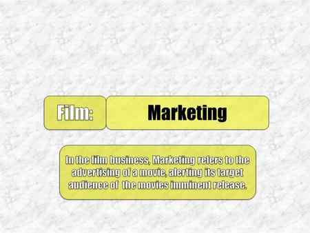 Marketing. After setting a release date, the distributor works towards the theatrical release, investing in a marketing campaign. The costs of theatrical.