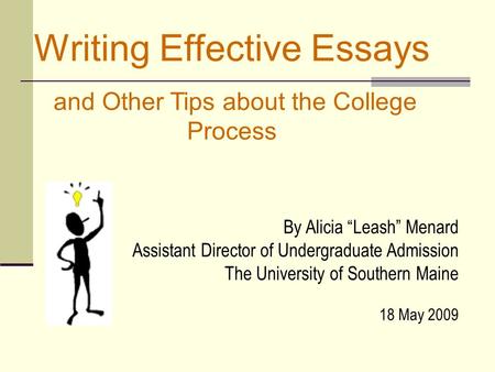 Writing Effective Essays