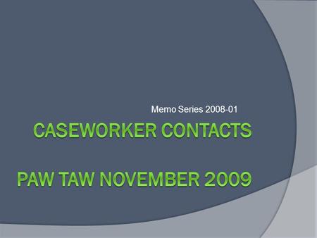 Memo Series 2008-01. Overview  Requirements  Frequently Asked Questions  Reports  Reporting to the Federal Government Did Wisconsin Make the target.