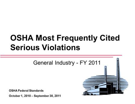 OSHA Most Frequently Cited Serious Violations