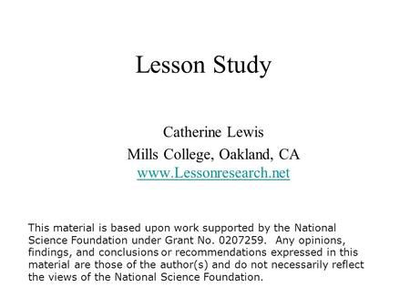 Catherine Lewis Mills College, Oakland, CA