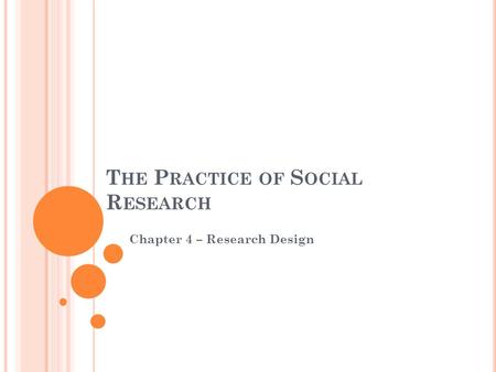 The Practice of Social Research