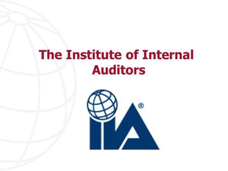 The Institute of Internal Auditors