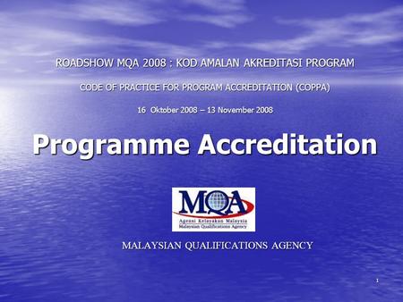 MALAYSIAN QUALIFICATIONS AGENCY