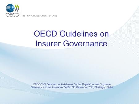 OECD Guidelines on Insurer Governance