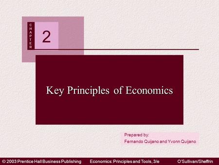 © 2003 Prentice Hall Business PublishingEconomics: Principles and Tools, 3/eO’Sullivan/Sheffrin Prepared by: Fernando Quijano and Yvonn Quijano CHAPTERCHAPTER.