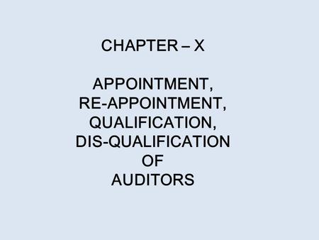 AUDIT & AUDITORS Government Companies :-