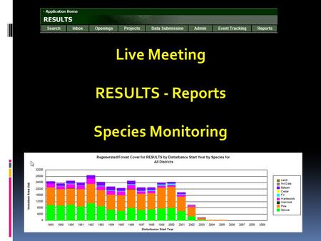 Live Meeting RESULTS - Reports Species Monitoring.