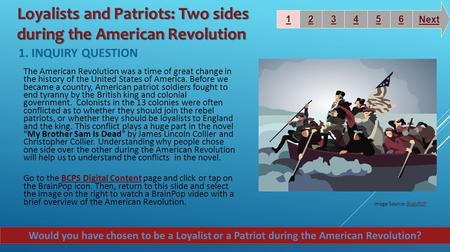 1. INQUIRY QUESTION The American Revolution was a time of great change in the history of the United States of America. Before we became a country, American.