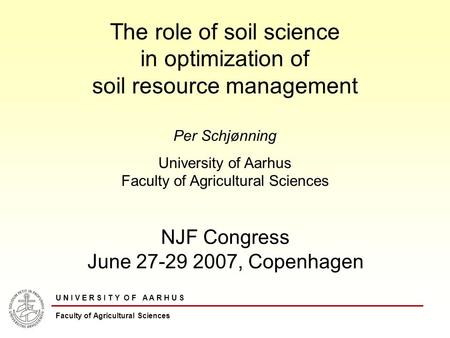 The role of soil science in optimization of soil resource management