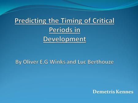 Demetris Kennes. Contents Aims Method(The Model) Genetic Component Cellular Component Evolution Test and results Conclusion Questions?