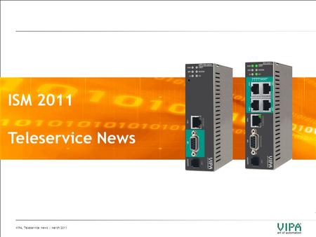 VIPA, Teleservice News | March 2011 ISM 2011 Teleservice News.