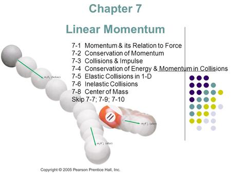 Chapter 7 Linear Momentum