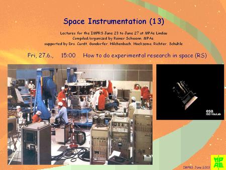 IMPRS June 2003. Organigram of ESA, in the late 1980s