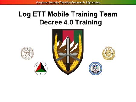 Log ETT Mobile Training Team Decree 4.0 Training