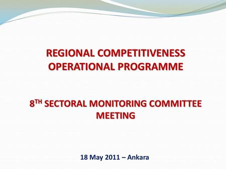 REGIONAL COMPETITIVENESS OPERATIONAL PROGRAMME