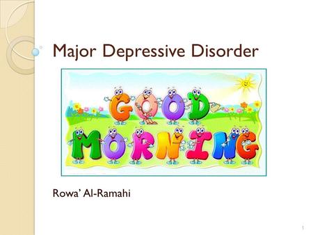 Major Depressive Disorder