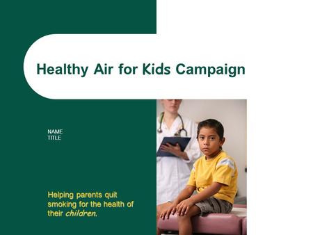 Healthy Air for Kids Campaign