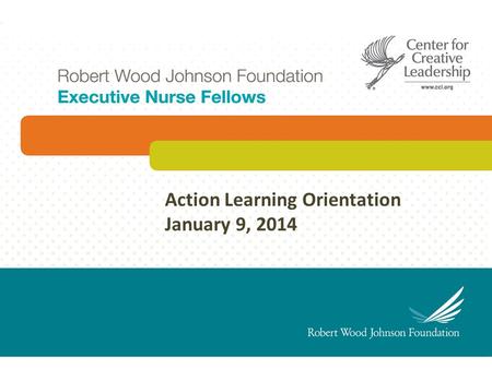 Action Learning Orientation January 9, 2014. ©2011 Center for Creative Leadership. All Rights Reserved. ENF Program Goal To create a cadre of nursing.