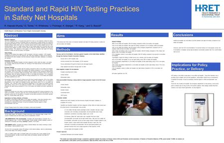 Click to edit Master title style Research Objective: The CDC estimates that 1 in 4 people living with HIV in the U.S. are unaware of their HIV status.