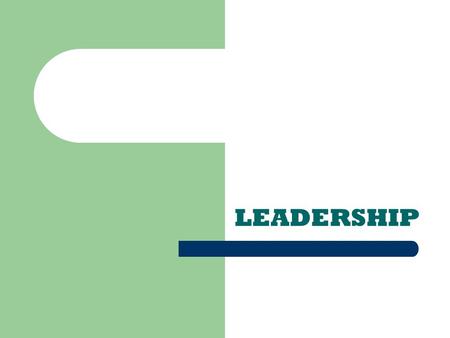 LEADERSHIP. What is leadership? Leadership is a process by which a person influences others to accomplish an objective and directs the organization in.