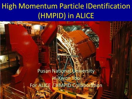 High Momentum Particle IDentification (HMPID) in ALICE