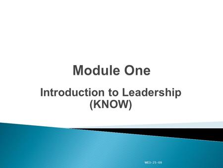 Introduction to Leadership (KNOW)