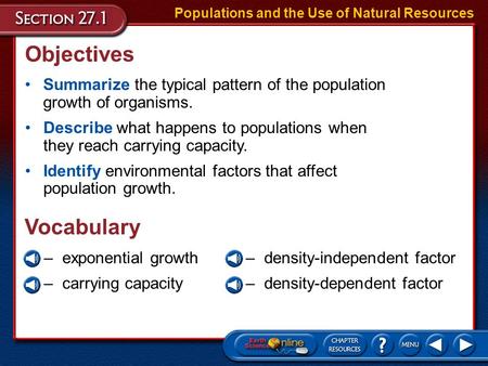 Objectives Vocabulary