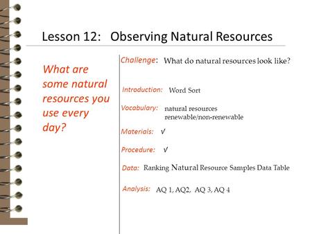 natural resources renewable/non-renewable