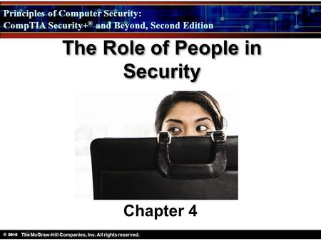 The Role of People in Security