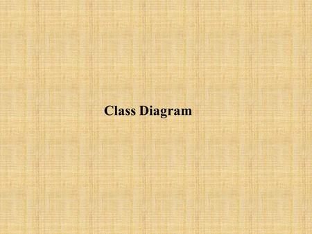 Class Diagram.