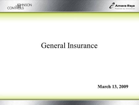 General Insurance March 13, 2009. General Insurance - Matrix.