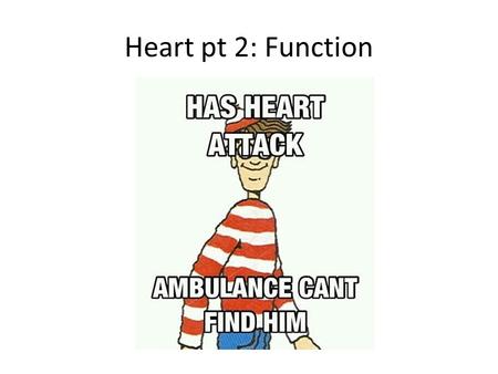 Heart pt 2: Function. Cardiac Cycle The heart goes through the cardiac cycle to contract and pump blood through the body efficiently The cycle is deemed.