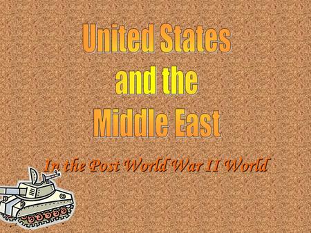 In the Post World War II World. During and after World War II many Jews immigrated to Palestine During and after World War II many Jews immigrated to.