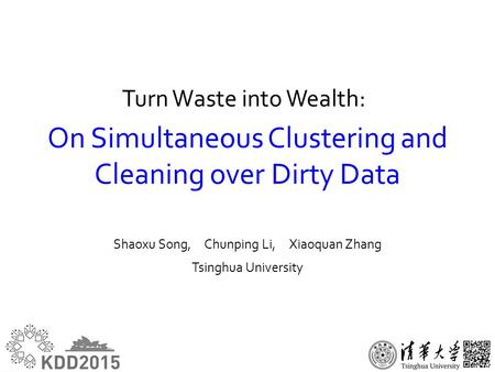 On Simultaneous Clustering and Cleaning over Dirty Data