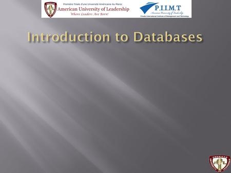 Introduction to Databases