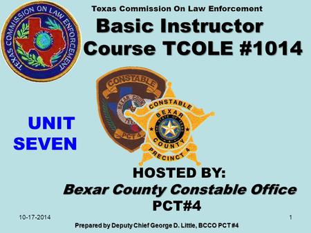 Basic Instructor Course TCOLE #1014