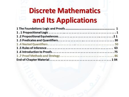 Discrete Mathematics and Its Applications