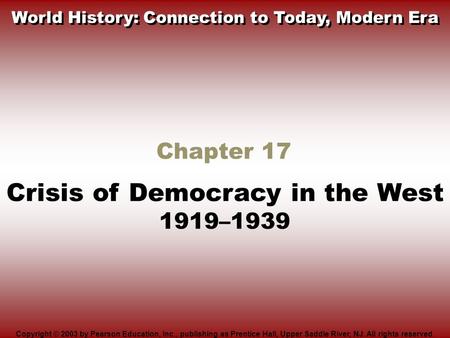 Crisis of Democracy in the West