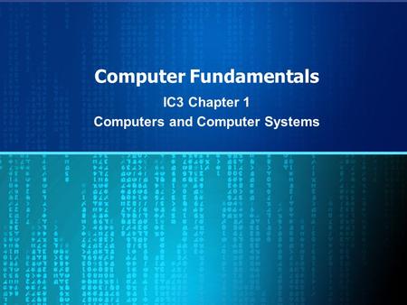 Computer Fundamentals